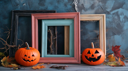 Halloween Pumpkin Lantern Decoration Background