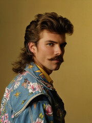 Fototapeta premium Portrait of a man in retro style