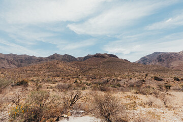 Vista of Franklin Mountains State Park in El Paso, Texas