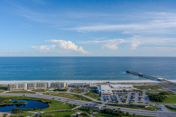 Aerial view of the beach in Gulf Shores, Alabama