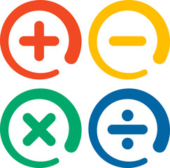 Obraz premium Math Calculator Symbol Logo