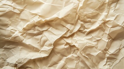 Obraz premium Crumpled beige paper background
