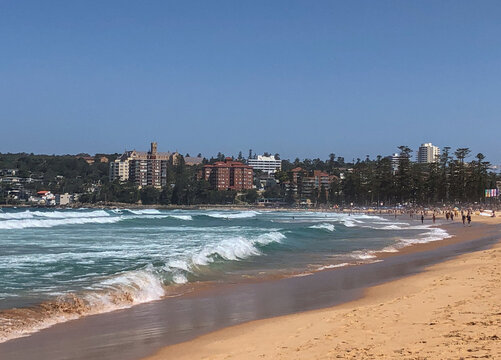 Ocean waves at Manly Beach, Australia