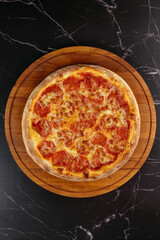 Italian pepperoni pizza. pizzeria menu