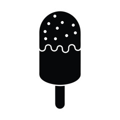 Chocolate ice cream vector illustration 