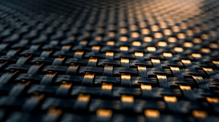 3D image of classic carbon fiber background texture. Close-up photo of carbon weaving.