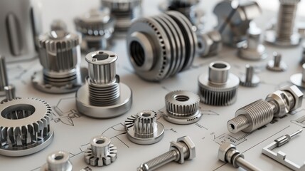 The design diversity of gears and bolts spans from simple configurations to intricate arrangements tailored for specific tasks.