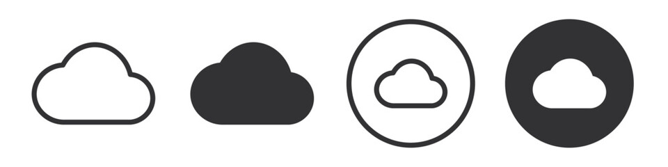 Cloud computing icon Symbol set collection