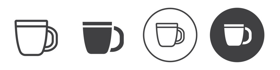 Coffee mug icon Symbol set collection