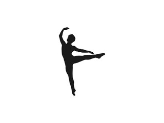 Male ballet dancer silhouette.