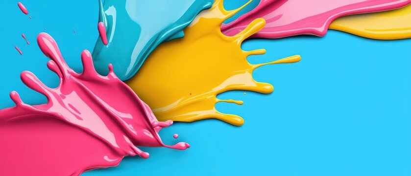 A splash of vibrant colors on an advertising poster template