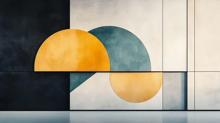 Papier peint photo Style Japandi Captivating Geometric Harmony A Dynamic Arrangement of Three Panels Creating a Stunning Repeating Pattern for Wall Decor  © J@x In The Box