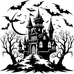 spooky halloween castle