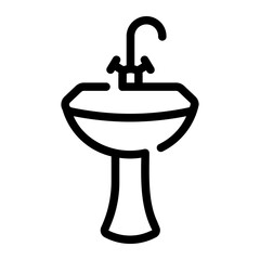 sink Line Icon