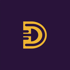 Letter D vector logo template, Colorful Letter D logo, Financial Company Logo, Financial Institute Advisors Logo Design Template Vector Icon