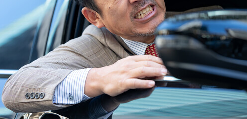 煽り運転・男性・怒鳴る