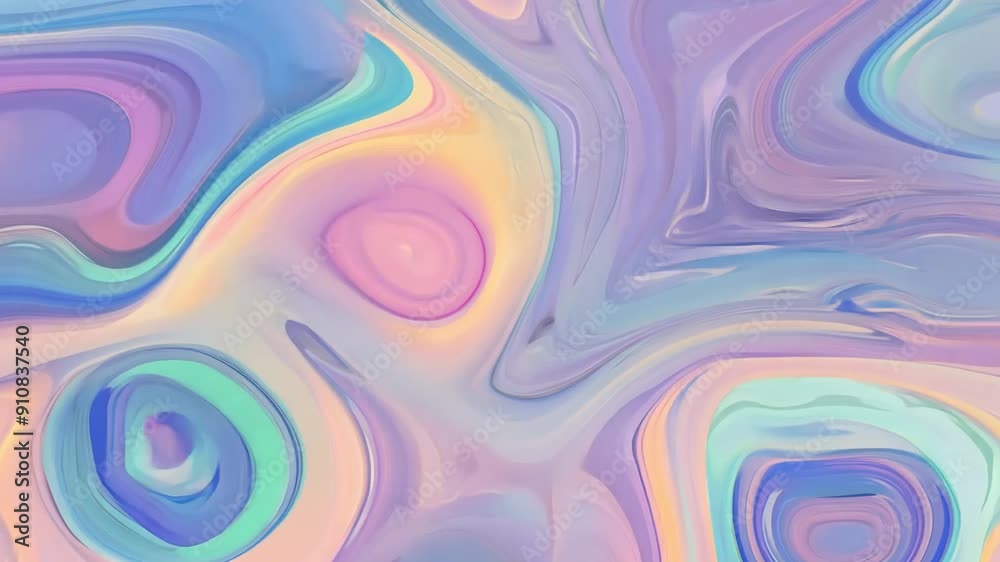 Aufkleber this soft pastel colors blend together in a mesmerizing abstract swirl.