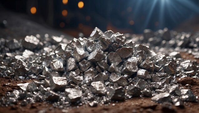 Shiny Tin Ore Extraction An Industrial Deep Dive into Silvery Minerals.