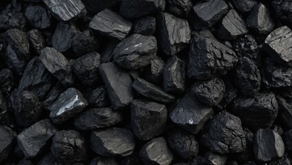 Natural black coals for background , dark and light, gray color.