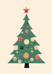 Fototapeta premium Christmas Tree Decoration christmas decoration holiday.