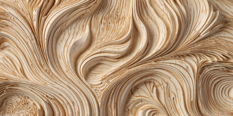 Soft and gentle carved wooden background of plywood texture