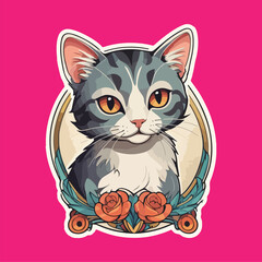 Cat Sticker illustration
