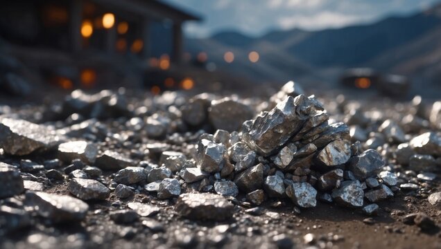 Shiny Tin Ore Extraction An Industrial Deep Dive into Silvery Minerals.
