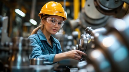 Engineers implementing quality control measures in a precision engineering facility., 