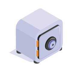 Obraz premium Well designed isometric icon of bank locker, security, safety, wealth, and storage for valuables.