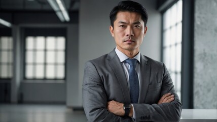 Business people good looking in studio Asian businessman