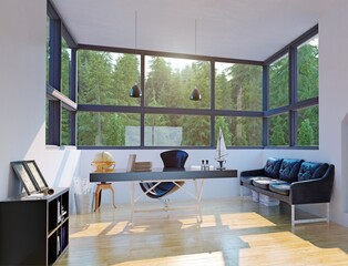 modern home office interior.