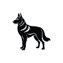 German shepherd dog silhouette

