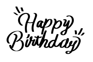 Fototapeta premium HAPPY BIRTHDAY BLACK