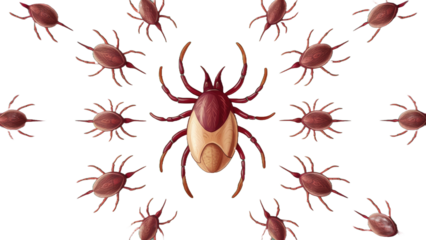  Bed Bug isolated on white background 