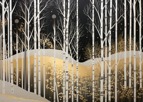 Gold and silver pands nature outdoors plant.