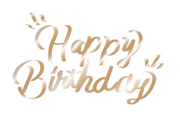 Fototapeta premium HAPPY BIRTHDAY GOLD