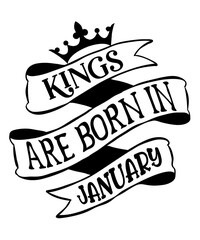Kings Are Born In Birthday SVG, Digital Cut fils