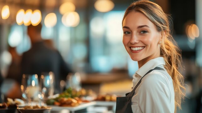 Hospitality managers coordinating events and services in a highend venue., 