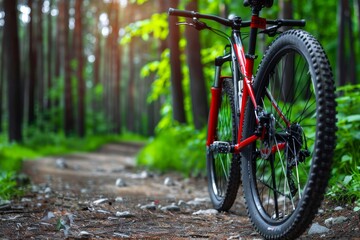 Fototapeta premium Bicycle equipped with specialized gear and following advanced procedures for optimal performance and safety, highlighting innovation in cycling technology.