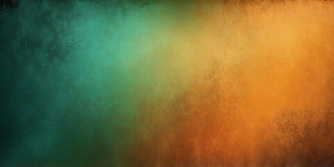 Fototapeta premium green to orange color gradient grungy metallic backgro background