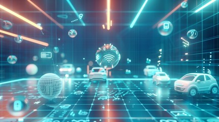 Obraz premium blue technology, transformationchiptechnology, 5G networktechnology, Rebotectechnology,
