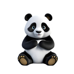 Fototapeta premium Cut-out photos transparent background cute panda picture