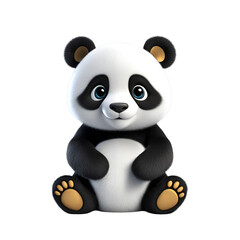 Naklejka premium Cut-out photos transparent background cute panda picture