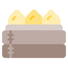 Dim Sum Icon in Flat Style