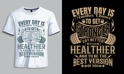 Gym Fitness Workout Inspirational and Health Motivational Bodybuilding Unique Exercise Vector T-Shirt Design for man