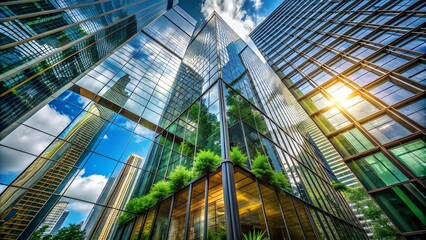 A Symphony of Glass and Steel: An Architectural Masterpiece in the Urban Jungle  generative AI