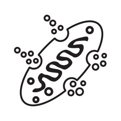 Naklejka premium Mitochondrial pathway line icon 