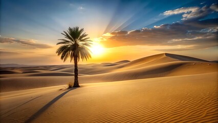 Sun-Scorched Sand and Serenity: A Visual Depiction of Jesus' Forty Days in the Wilderness  generative AI