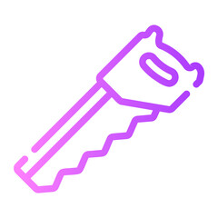saw Line Gradient Icon