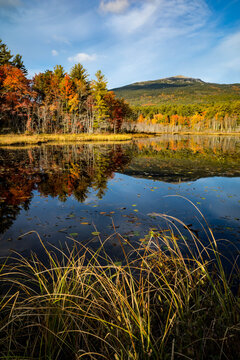 Mount Monadnock Overlooking Perkins Pond in Autumn